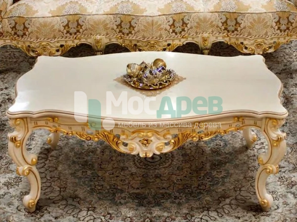 Стол журнальный &amp;quot;Клеопатра Люкс&amp;quot; Белый  543 в интернет-магазине Mosdrev.com