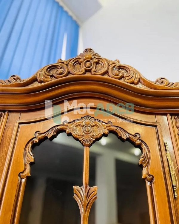 Витрина угловая &amp;quot;Клеопатра&amp;quot; Слоновая кость 405 в интернет-магазине Mosdrev.com - 7