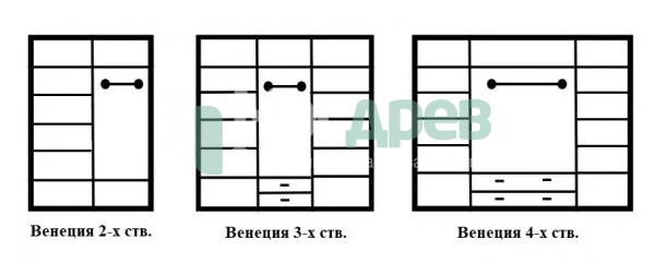 Шкаф 4-х дв. &amp;quot;Венеция&amp;quot; И008.01 в интернет-магазине Mosdrev.com - 1