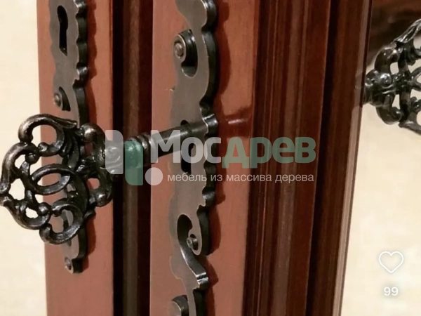 Шкаф 5 дверный с зеркалом &amp;quot;Карина&amp;quot; Слоновая кость 2370 в интернет-магазине Mosdrev.com - 4