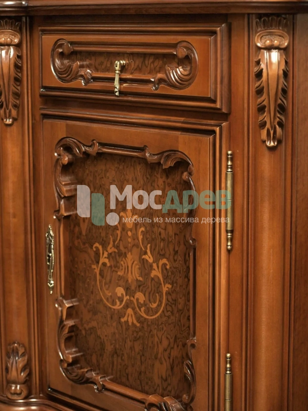 Витрина 3х дверная &amp;quot;Клеопатра&amp;quot; Орех 401 в интернет-магазине Mosdrev.com - 8