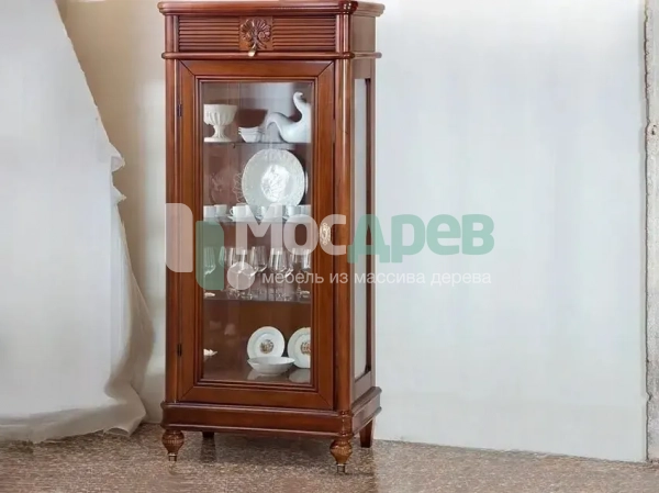 Витрина малая &amp;quot;Бурбон&amp;quot; Орех BJ835 в интернет-магазине Mosdrev.com