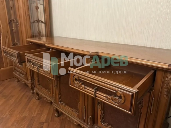 Буфет 3х дверный &amp;quot;Клеопатра&amp;quot; Орех 402 в интернет-магазине Mosdrev.com - 9