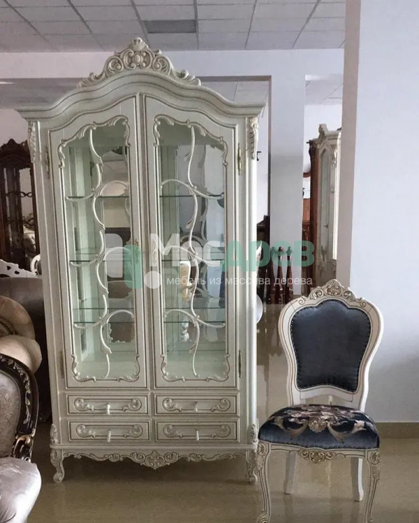 Витрина 2х дверная &amp;quot;Клеопатра&amp;quot; Орех 407 в интернет-магазине Mosdrev.com - 23