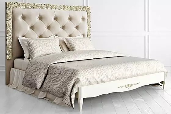 Кровать с мягким изголовьем &quot;Romantic gold&quot;